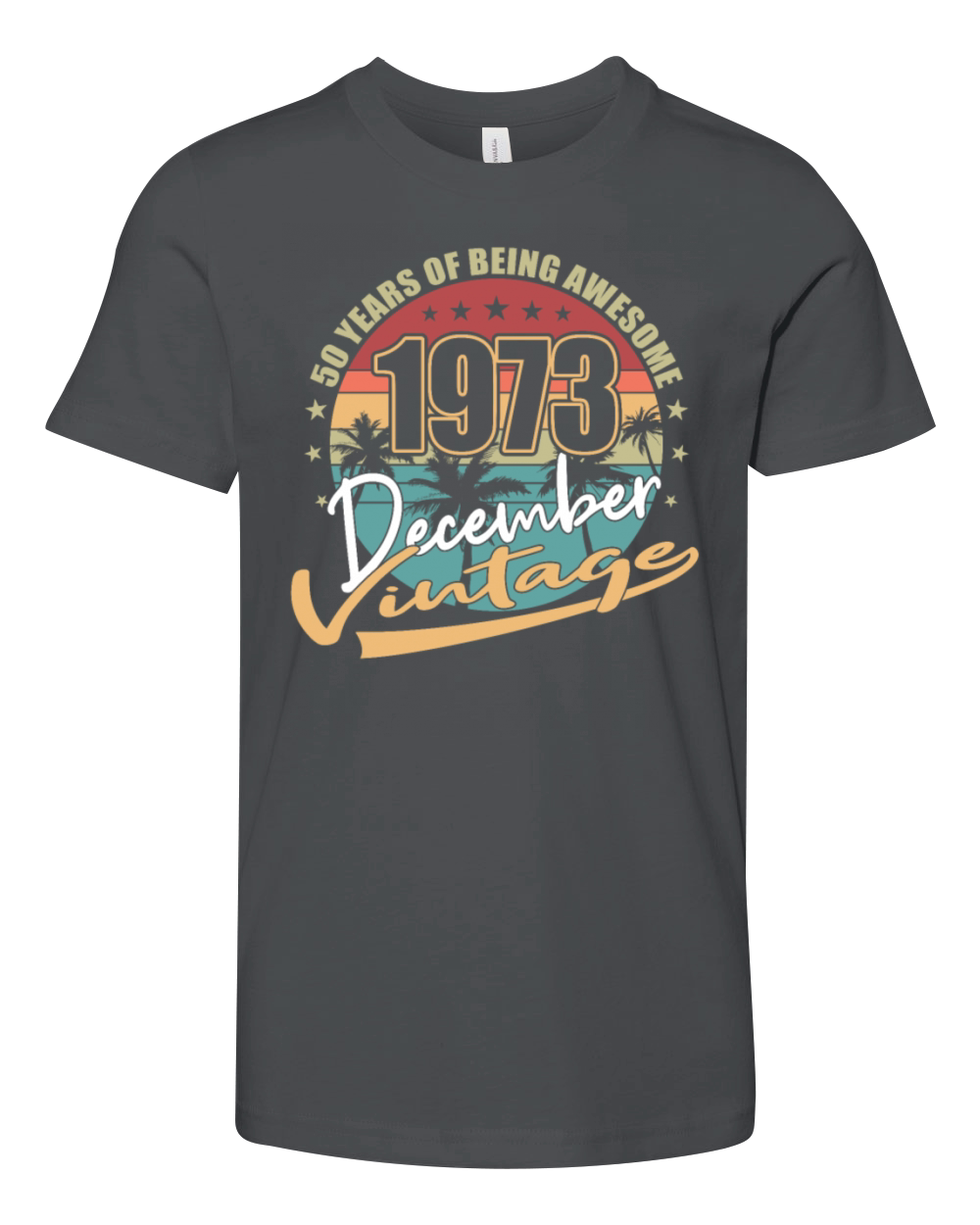 50th birthday december 1973 vintage 1973 Youth Unisex Jersey Tee