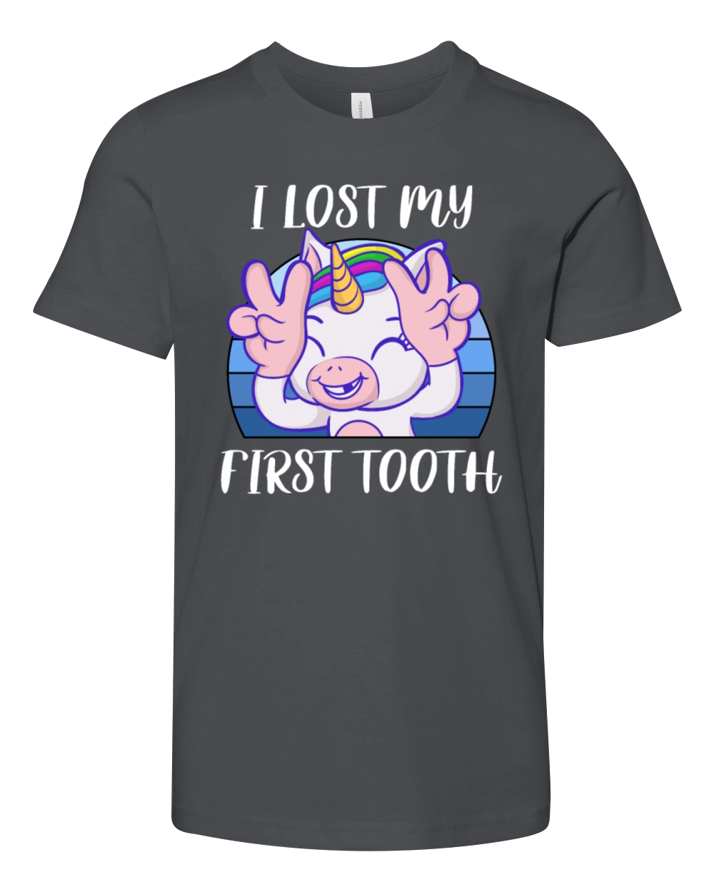 I Lost My First Tooth Unicorn Youth Unisex Jersey Tee