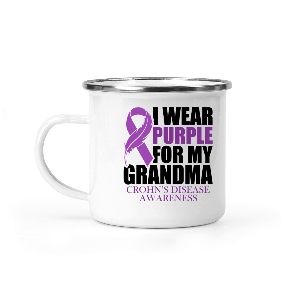 I Wear Purple For My Grandma Crohns Disease Camping Mug