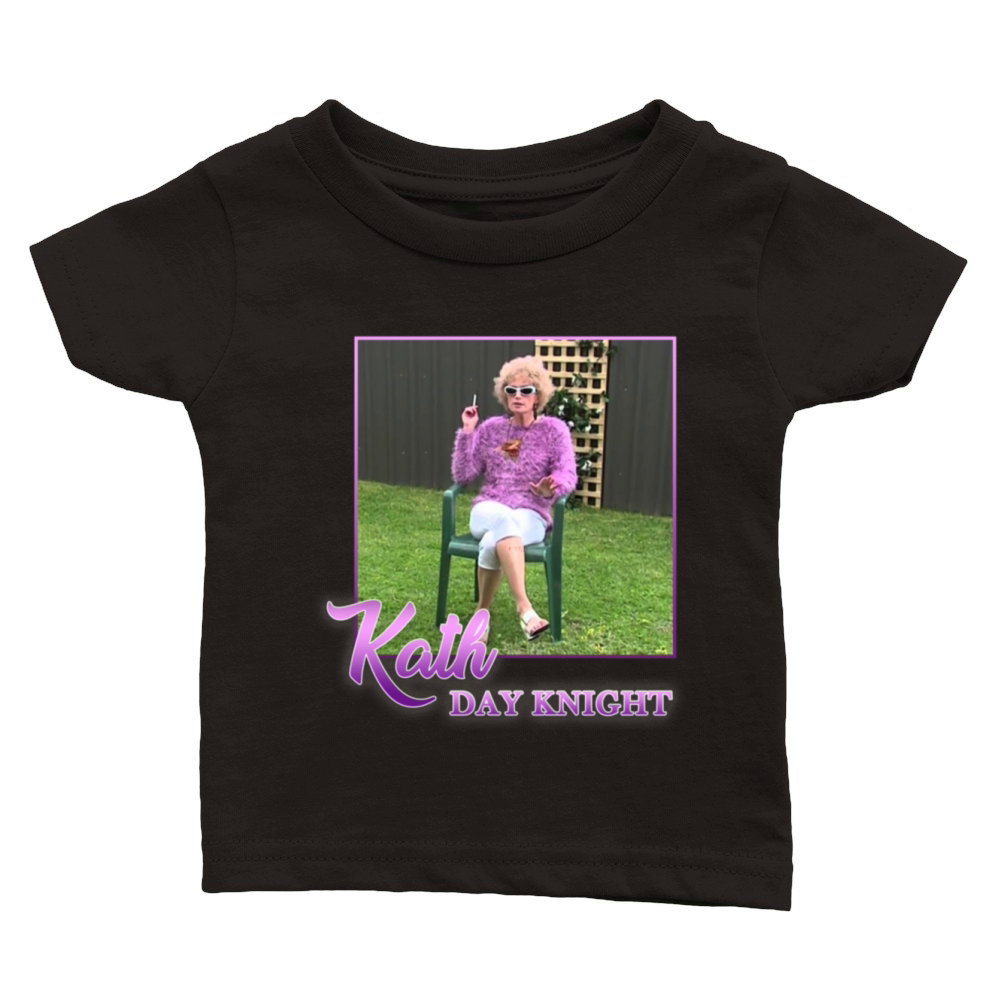 Kath Day Knight Smoking Vintage 80s Print Classic Baby Crewneck T-shirt