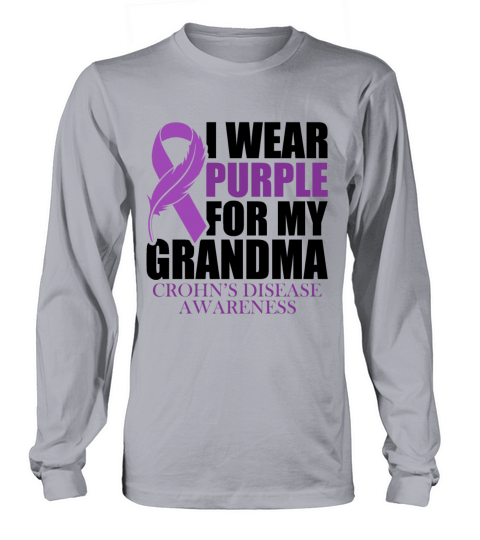 I Wear Purple For My Grandma Crohns Disease Long sleeved Unisex