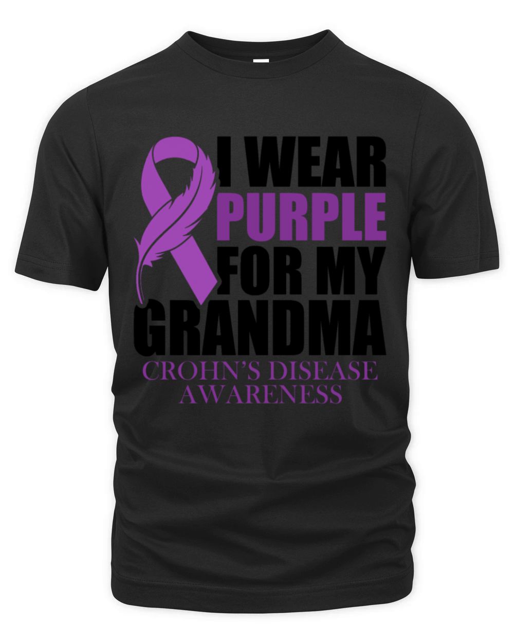 I Wear Purple For My Grandma Crohns Disease Organic Unisex T-shirt