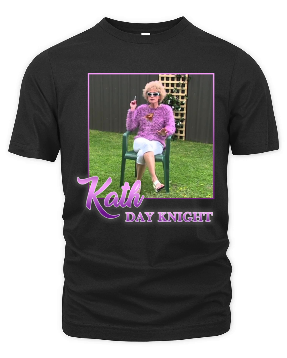 Kath Day Knight Smoking Vintage 80s Print Organic Unisex T-shirt