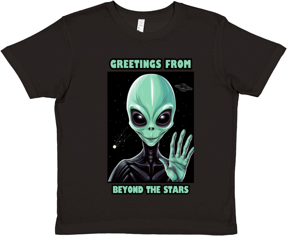 Greetings from beyond the stars Premium Kids Crewneck T-shirt