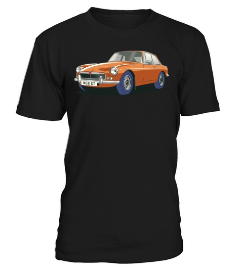 Mgb Gt Vintage Car In Bracken Orange T-Shirt Unisex
