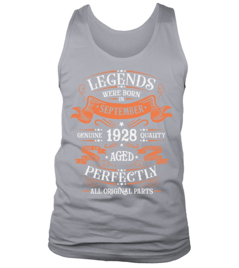 Birthday September 1928 Limited Edition Vintage Tank Top Unisex