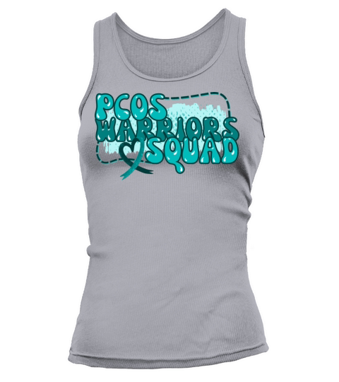 PCOS Warriors Squad Teal Ribbon Awareness Tank top Woman