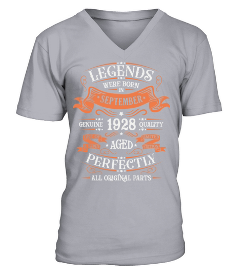 Birthday September 1928 Limited Edition Vintage V-Neck T-shirt