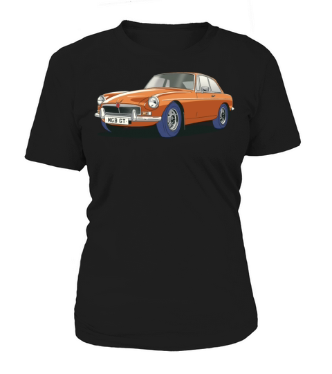 Mgb Gt Vintage Car In Bracken Orange Women's T-Shirt