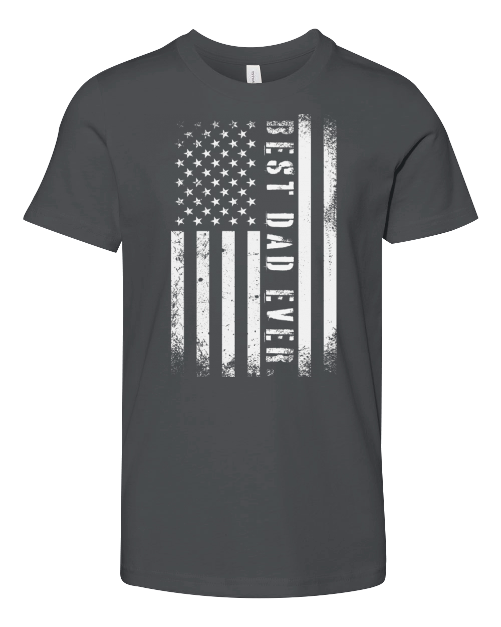 Fathers day Best dad ever with US american flag Youth Unisex Jersey Tee
