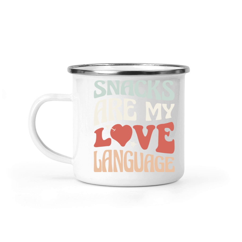 Snacks are my Love Language Funny Snack Lovers Camping Mug