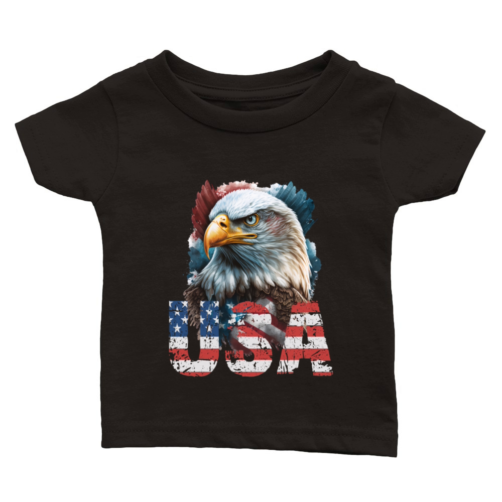 Patriotic Eagle 015 Classic Baby Crewneck T-shirt