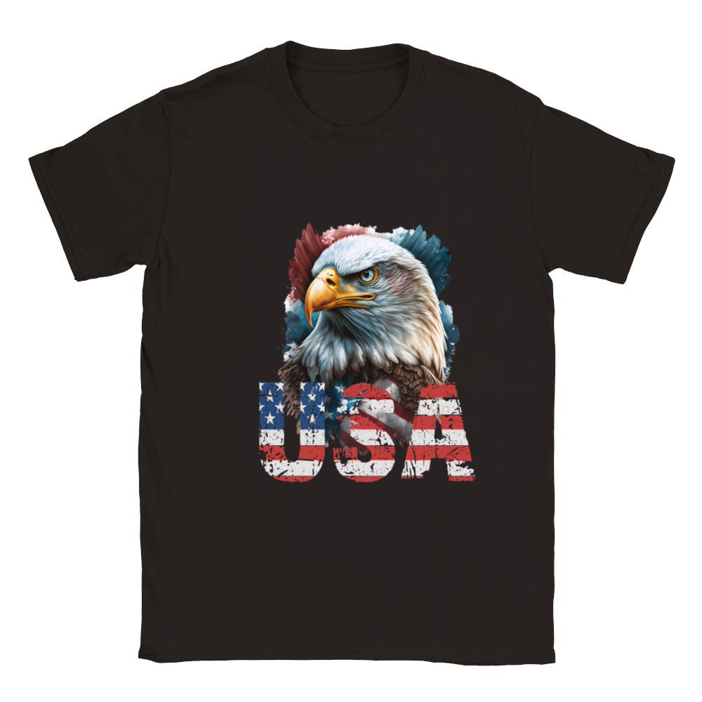 Patriotic Eagle 015 Classic Kids Crewneck T-shirt