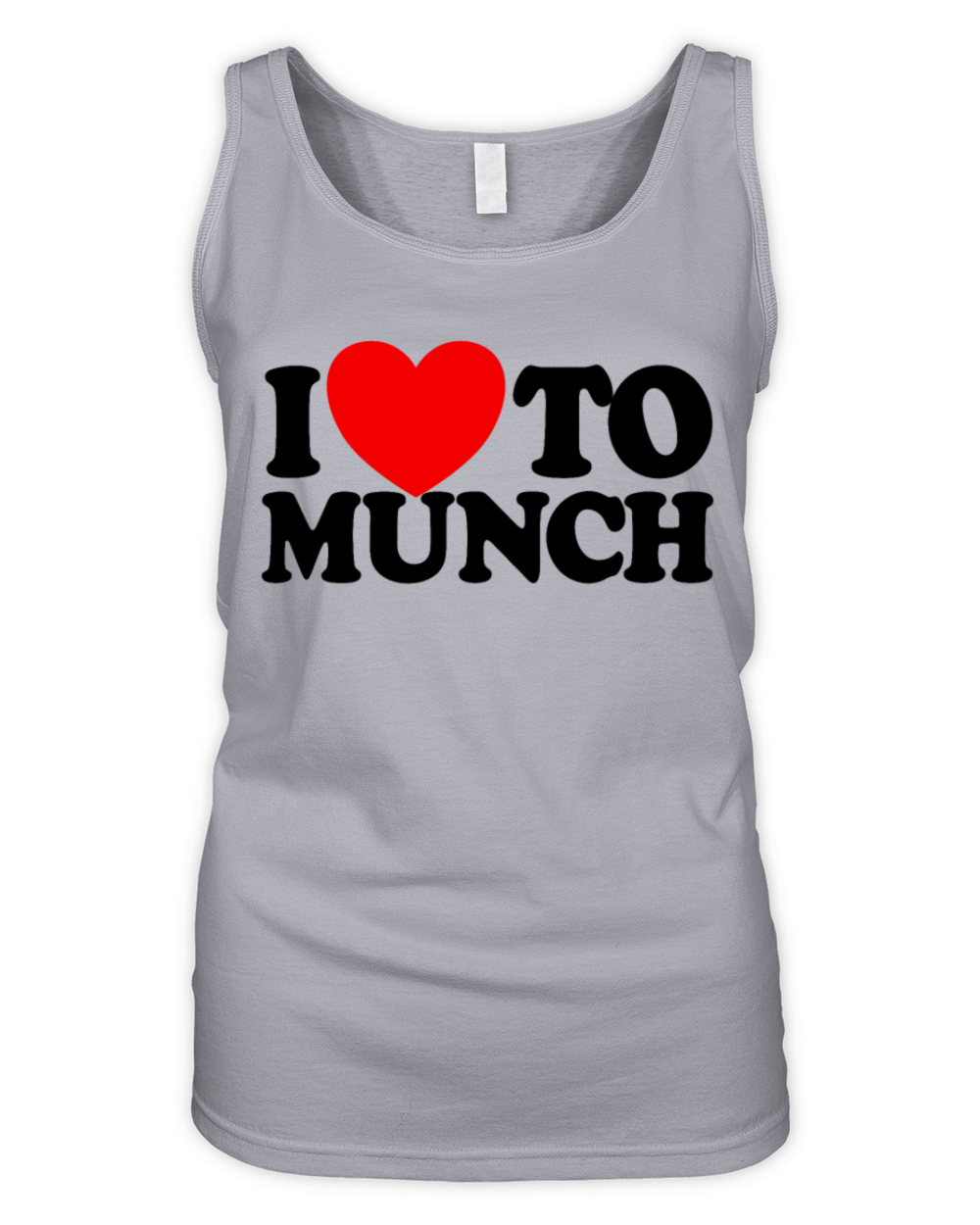 I Love To Munch Red Heart Adult Humor Love Munchi Organic Women's Tank Top