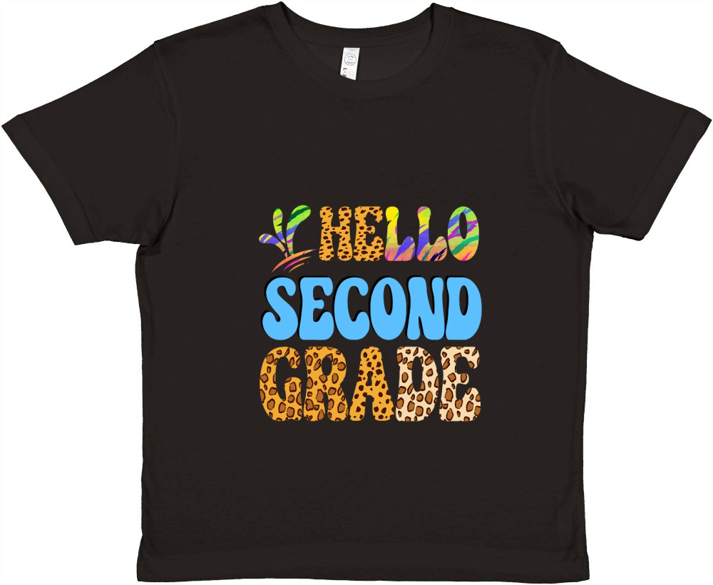 Hello Second Grade Premium Kids Crewneck T-shirt