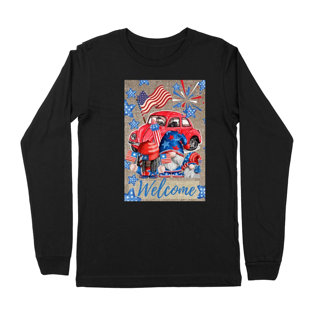 Welcome 4th of July Garden Sublimation Premium Long Sleeve