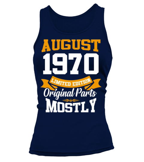 August 1970 Vintage Birthday Present Tank top Woman