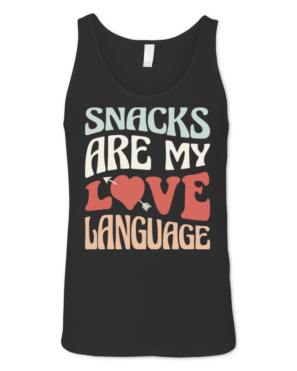 Snacks are my Love Language Funny Snack Lovers Unisex Jersey Tank