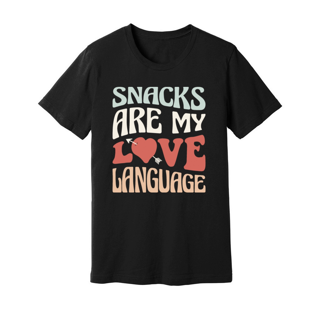 Snacks are my Love Language Funny Snack Lovers Unisex Jersey Tee