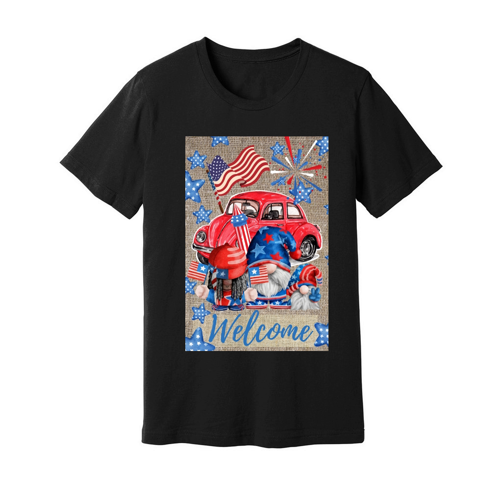 Welcome 4th of July Garden Sublimation Unisex Jersey Tee