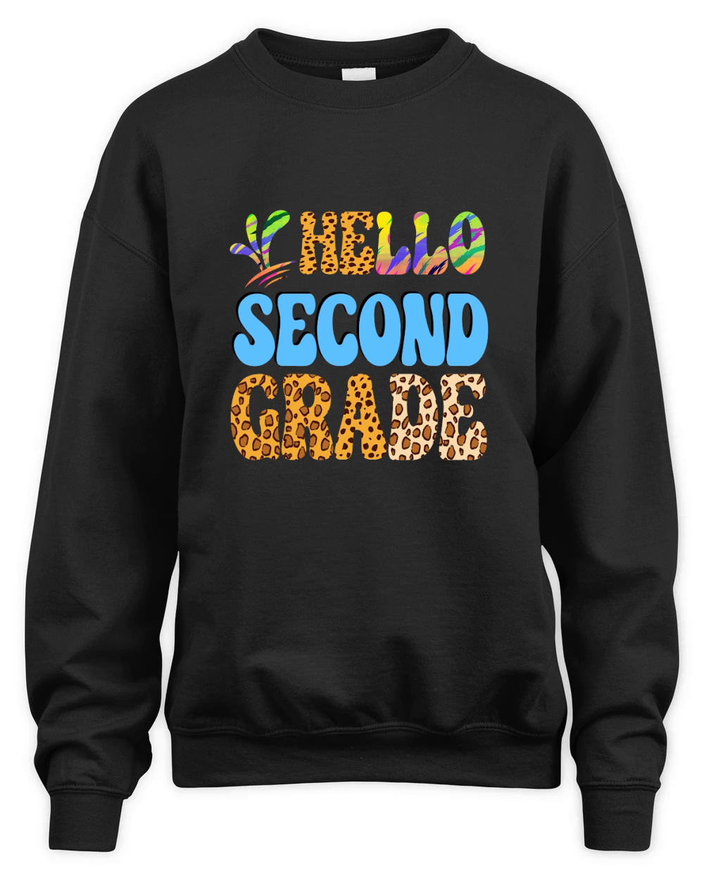 Hello Second Grade Unisex Premium Crewneck Sweatshirt