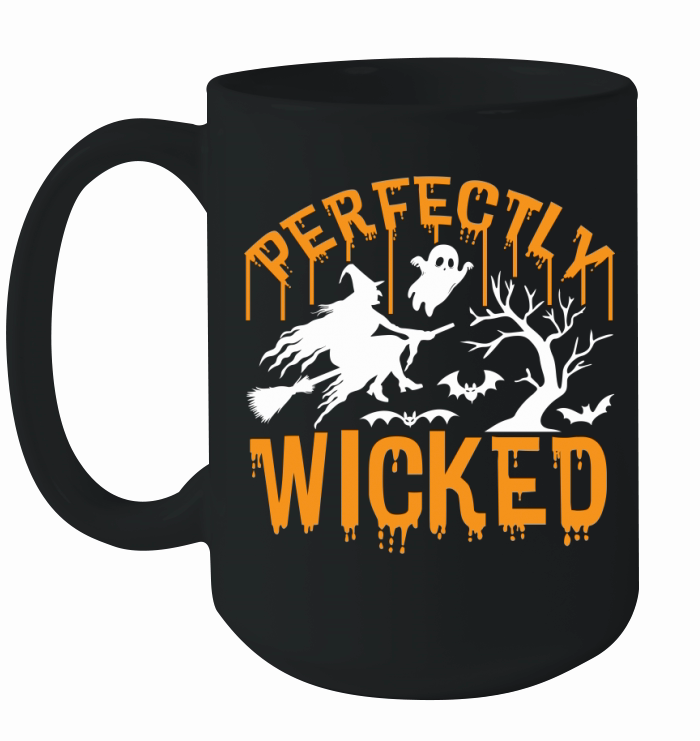 Perfectly Wicked Shirt Cute Halloween Shirt Halloween Ghost Shirt Ceramic Mug