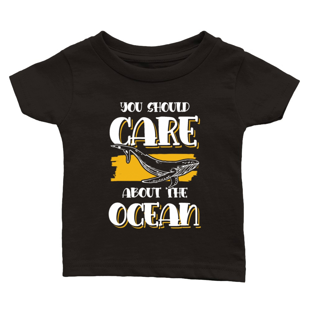 save the ocean saying Classic Baby Crewneck T-shirt