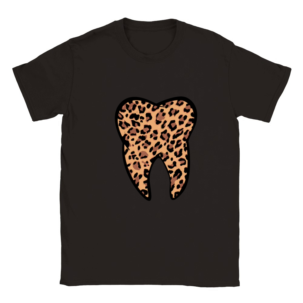 Leopard Tooth Teeth Dentist Classic Kids Crewneck T-shirt