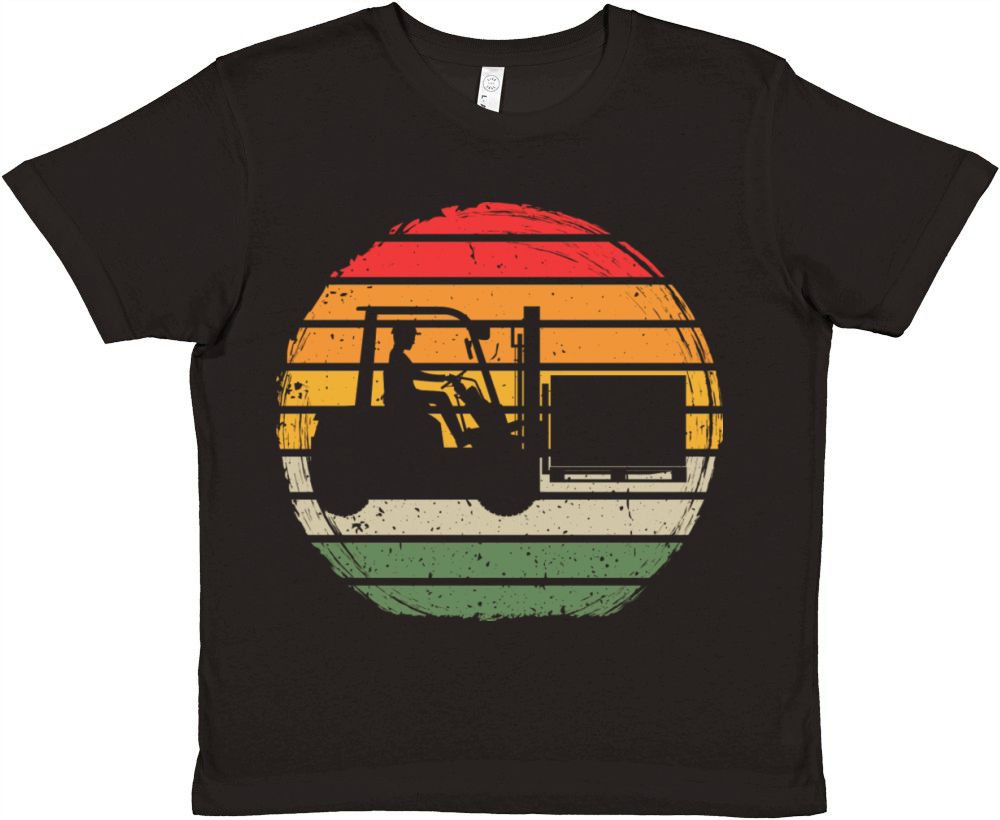 Vintage Forklift Premium Kids Crewneck T-shirt