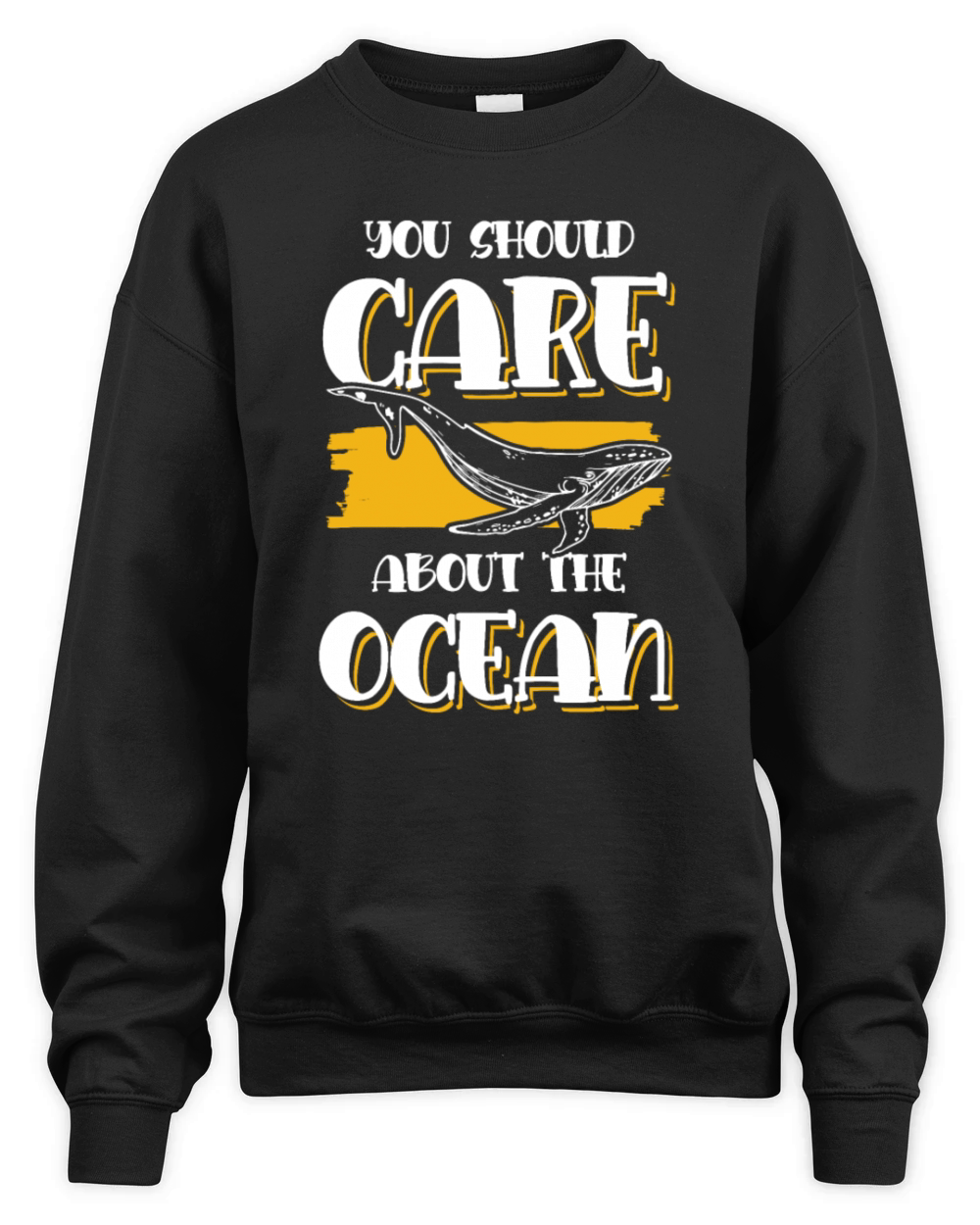 save the ocean saying Unisex Premium Crewneck Sweatshirt
