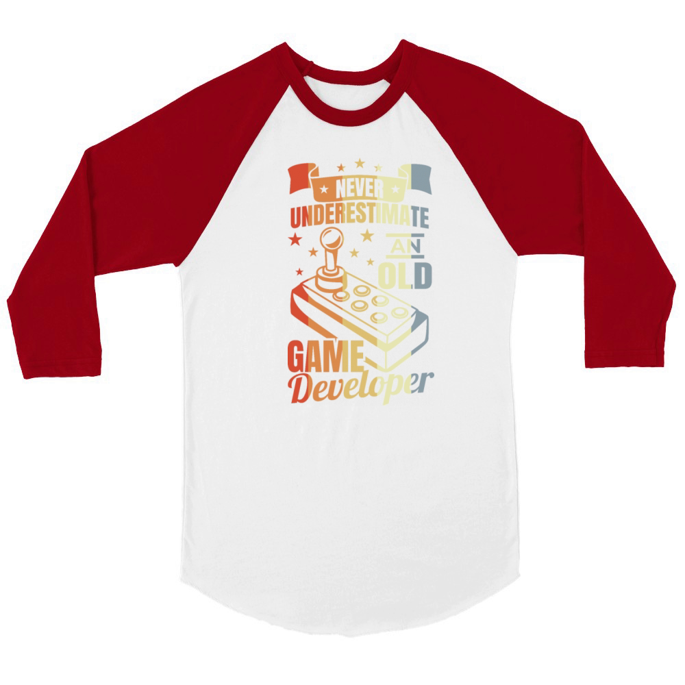 Game Dev Grandpa Unisex ¾ sleeve Raglan T-shirt