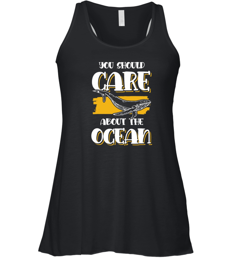 save the ocean saying Women's Flowy Tank Top