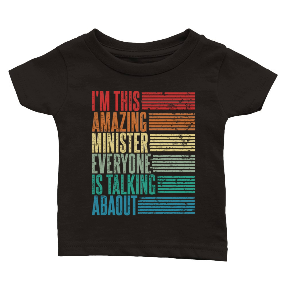 Vintage Minister Profession Gift Retro Classic Baby Crewneck T-shirt