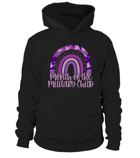 Purple Camouflage Rainbow For Month Of The Militar Hoodie Unisex
