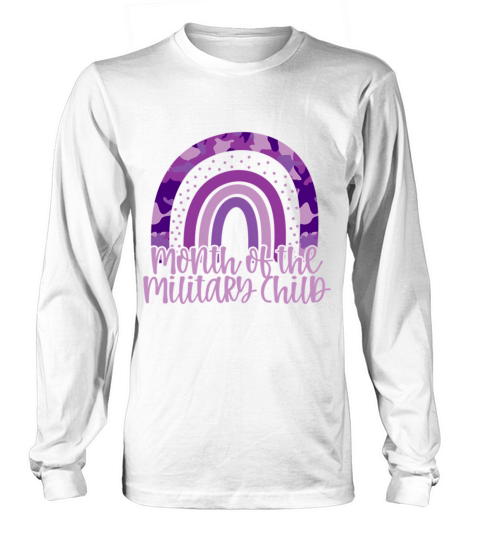 Purple Camouflage Rainbow For Month Of The Militar Long sleeved Unisex