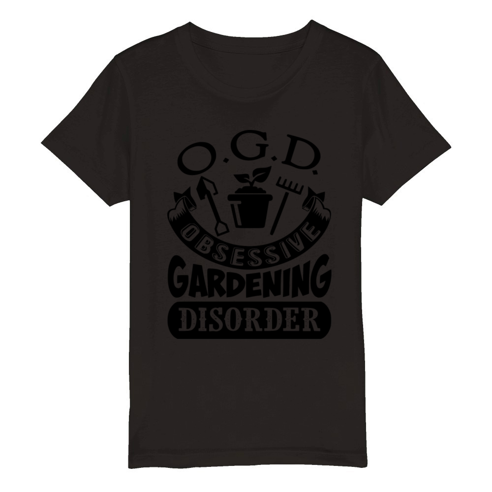 Obsessive Gardening Disorder Organic Kids Crewneck T-shirt