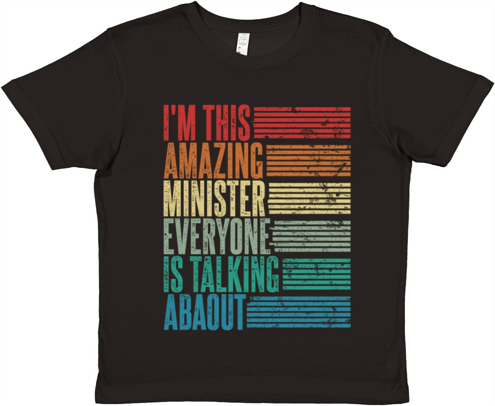 Vintage Minister Profession Gift Retro Premium Kids Crewneck T-shirt