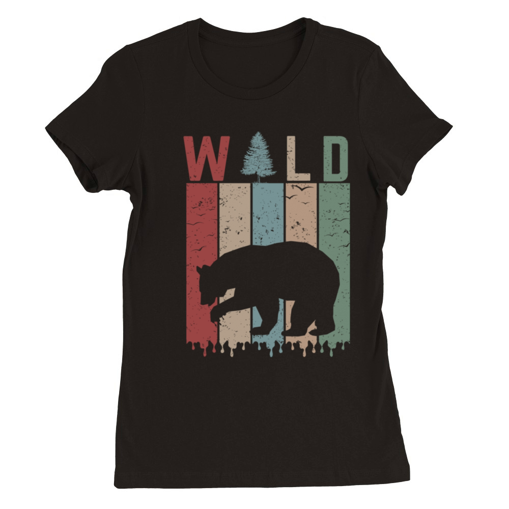 Wild Bear Premium Womens Crewneck T-shirt