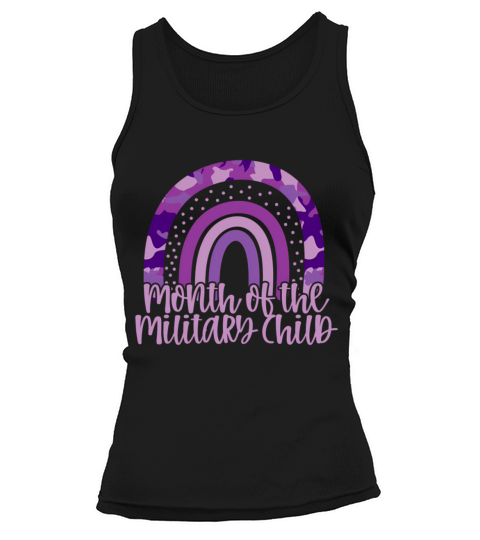 Purple Camouflage Rainbow For Month Of The Militar Tank top Woman