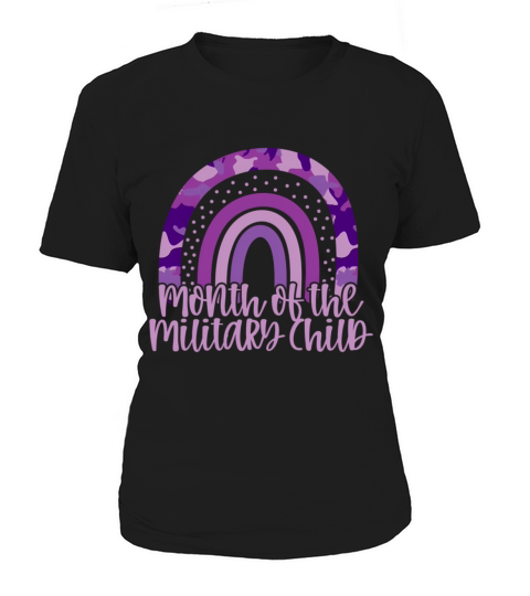 Purple Camouflage Rainbow For Month Of The Militar Women's T-Shirt