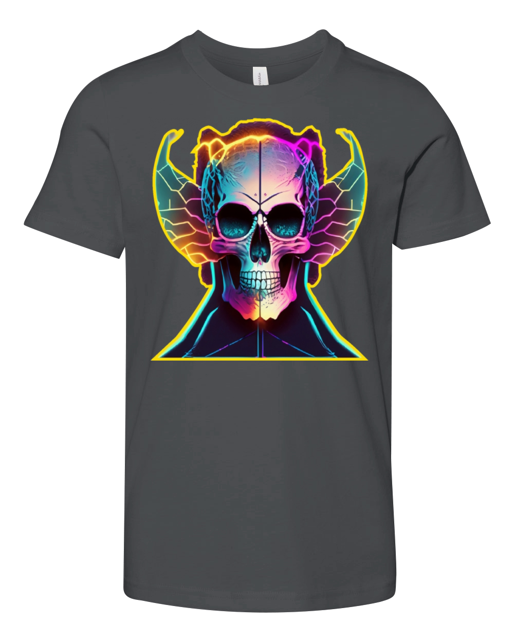 Colorful vintage skull Youth Unisex Jersey Tee