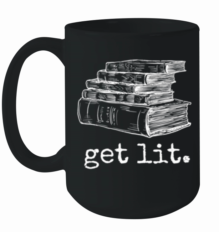 Get Lit With Boo Meme Small Print On Left Chest Ceramic Mug