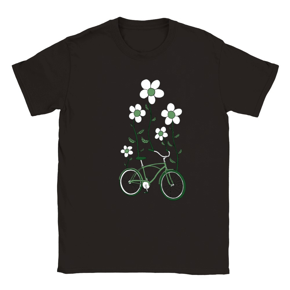 bike flowers shirt Classic Kids Crewneck T-shirt