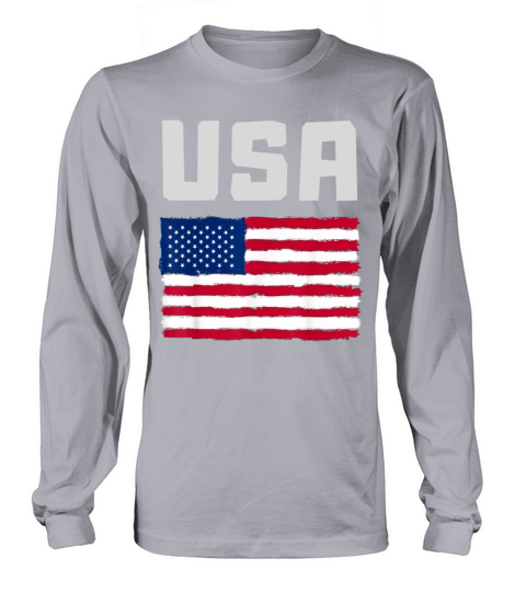USA Flag Patriotic 4th of July America day of Inde Long sleeved Unisex