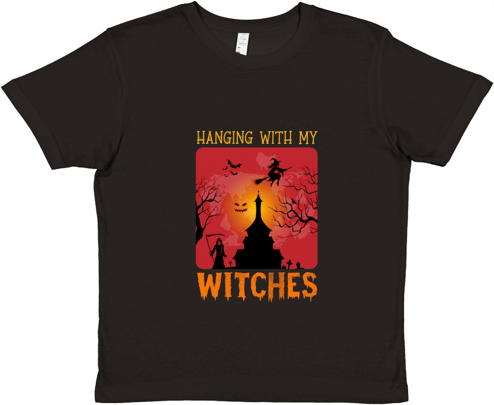 Hanging with my witches Premium Kids Crewneck T-shirt