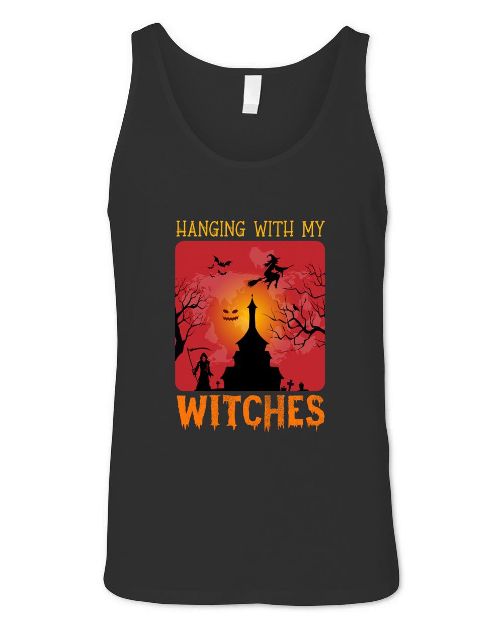 Hanging with my witches Unisex Jersey Tank