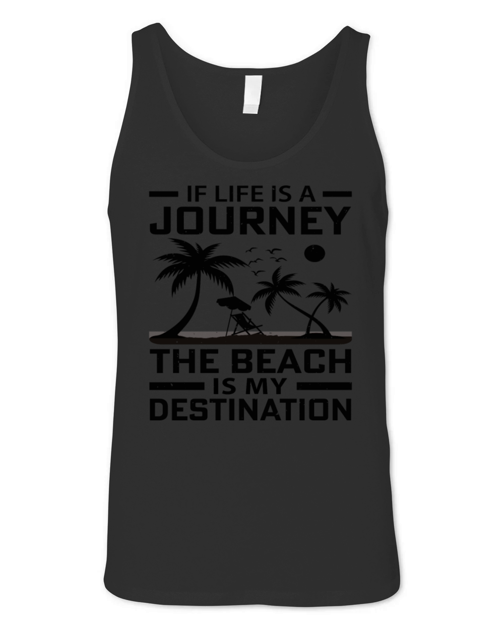 If Life is a Journey The Beach is my Destination Unisex Jersey Tank