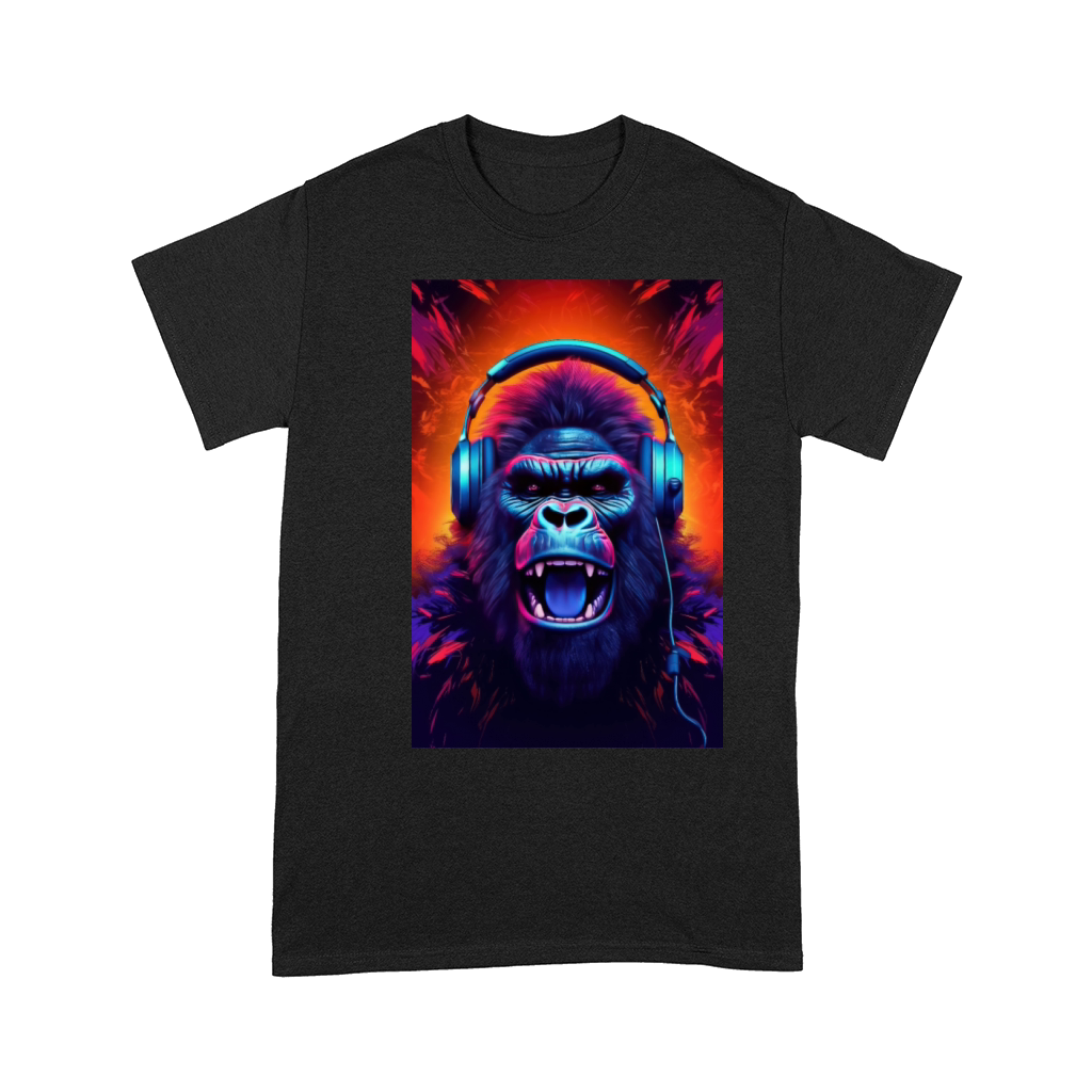 Gorilla Headphones music art Comfort T-shirt