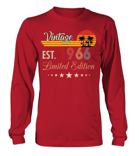 Vintage Est 1966 Limited Edition Birthday Long sleeved Unisex