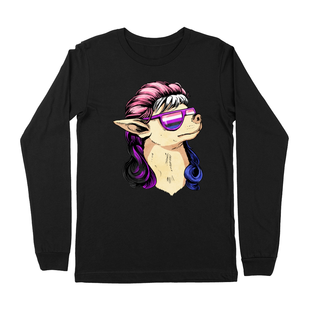 Gender Fluid Pride Flag Mullet Chihuahua Dog Premium Long Sleeve